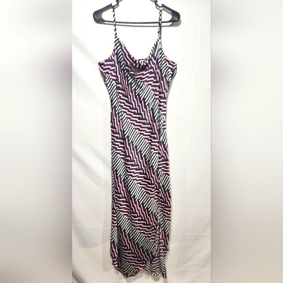 Express Dresses & Skirts - Express Monochrome Black/Pink Striped Dress-Size XL